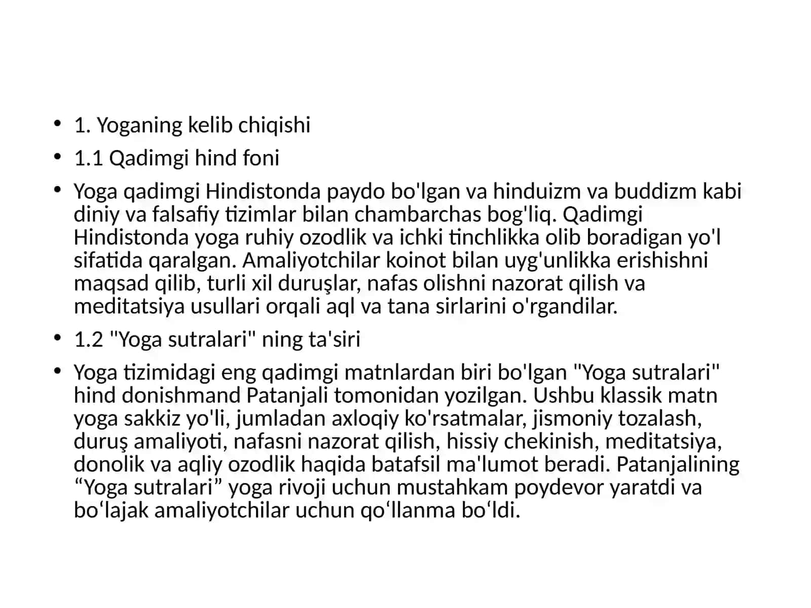 Yoga usuli kelib chiqishi va rivojlanishi 4
