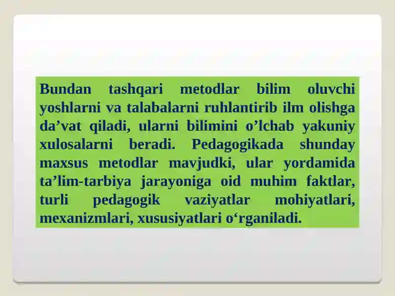 Metod shakllantirish 4