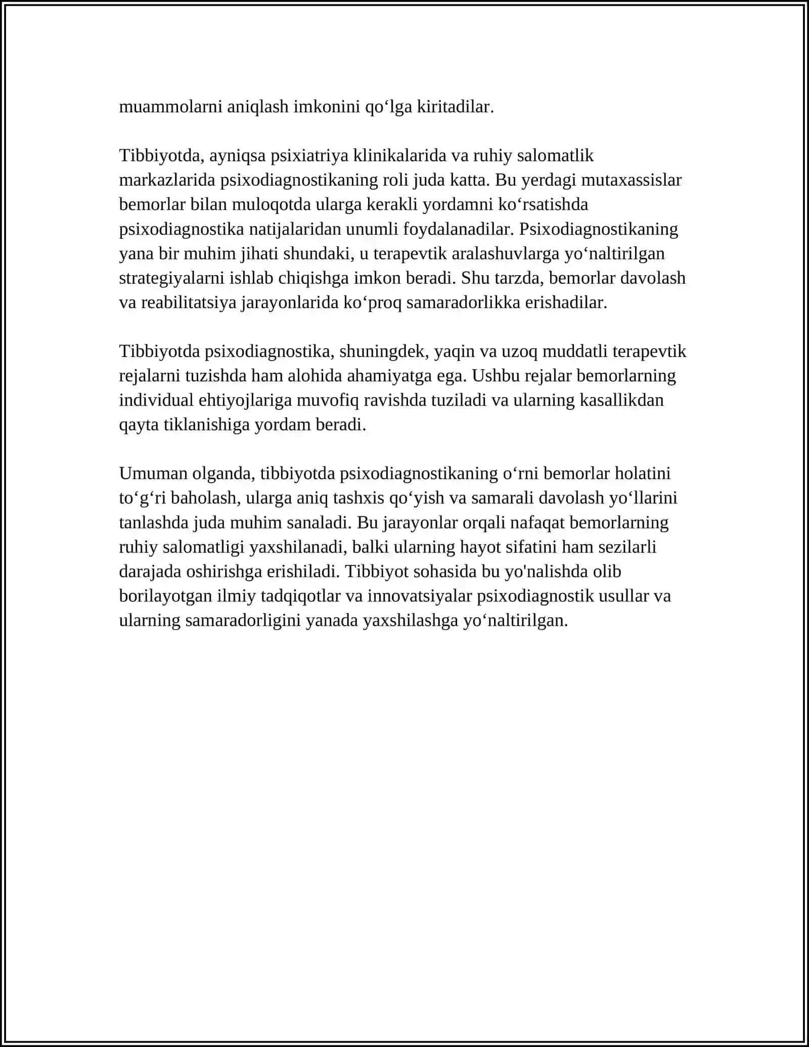 TIBBIYOTDA TIBBIY PSIXODIAGNOSTIKANING ZARURATI 4