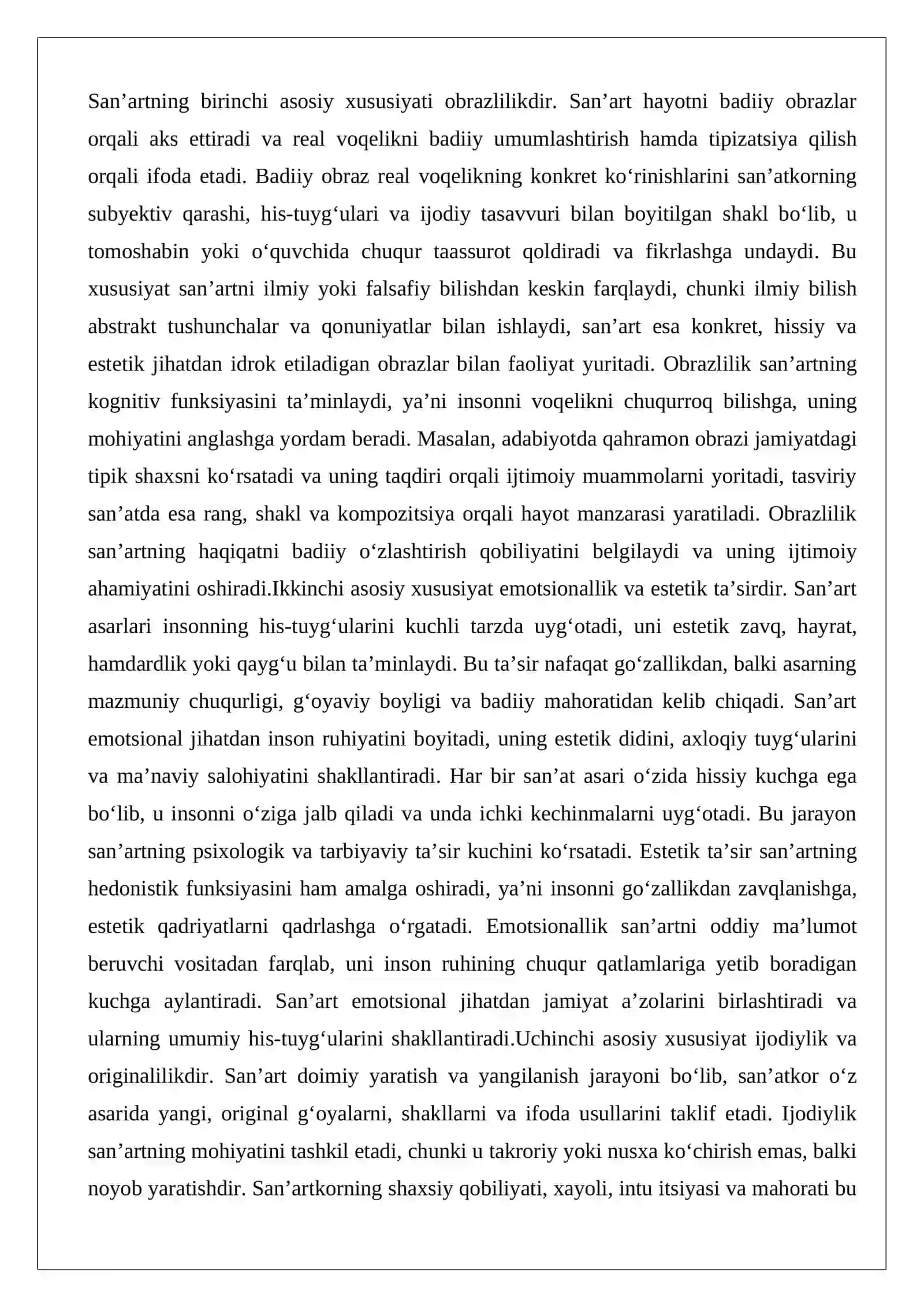 San’atning jamiyat hayotidagi o‘rni 4