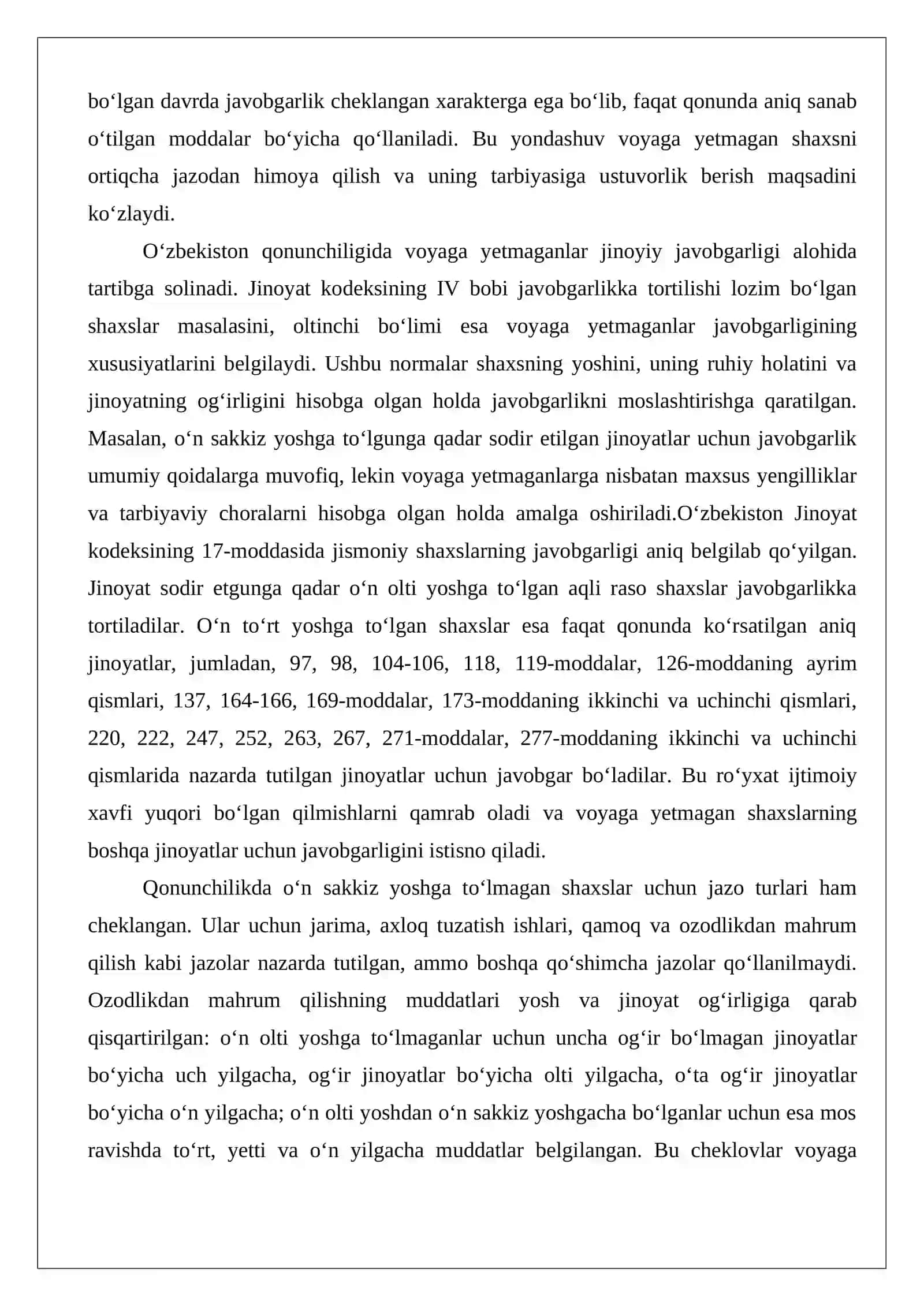 Voyaga yetmaganlar jinoyiy javobgarligi 4
