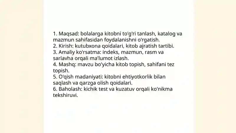 Kutubxonalarda bolalar bilan ishlashning an'anaviy usullari 4