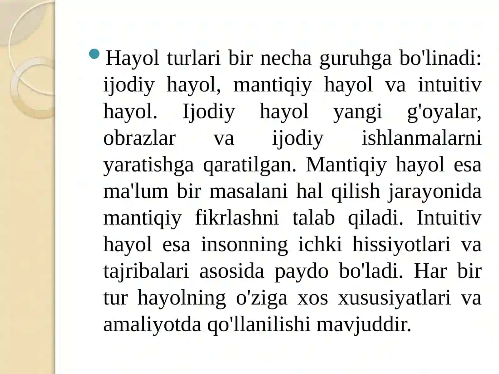 HAYOL HAQIDA TUSHUNCHA 4