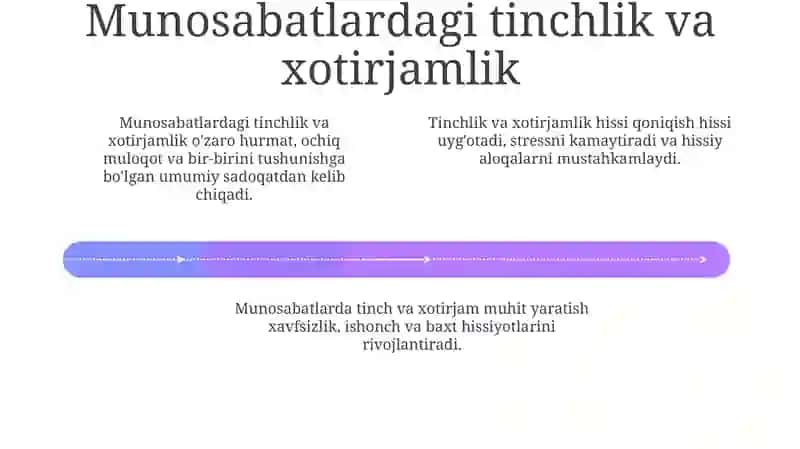 Tinchlik va xotirjamlik baxti 4