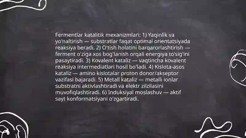 Fermentlar ishtirokida boradigan reaksiyalar 4
