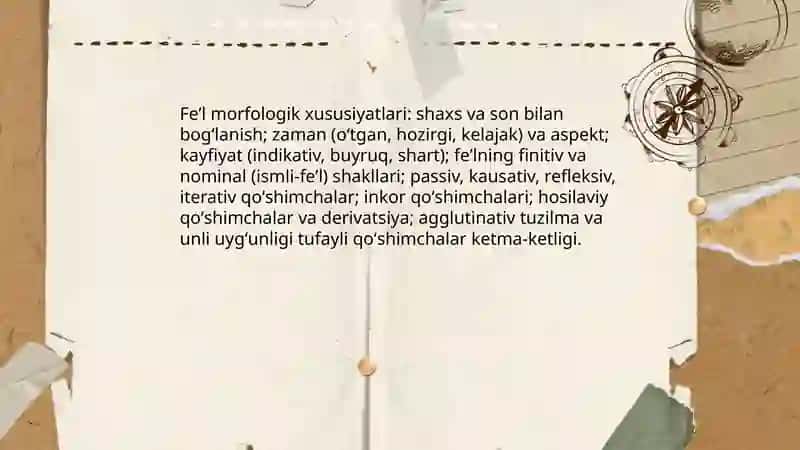 Feʼl soʼz turkumi 4