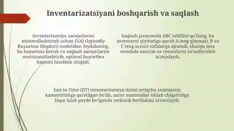 Logistik zanjirlar va operatsiyalar 4