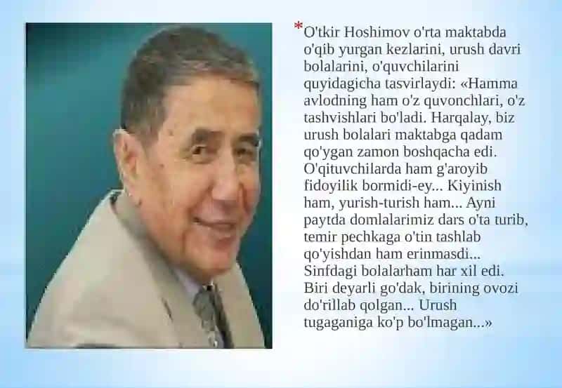 O`tkir Hoshimov hayotivaijodi 4