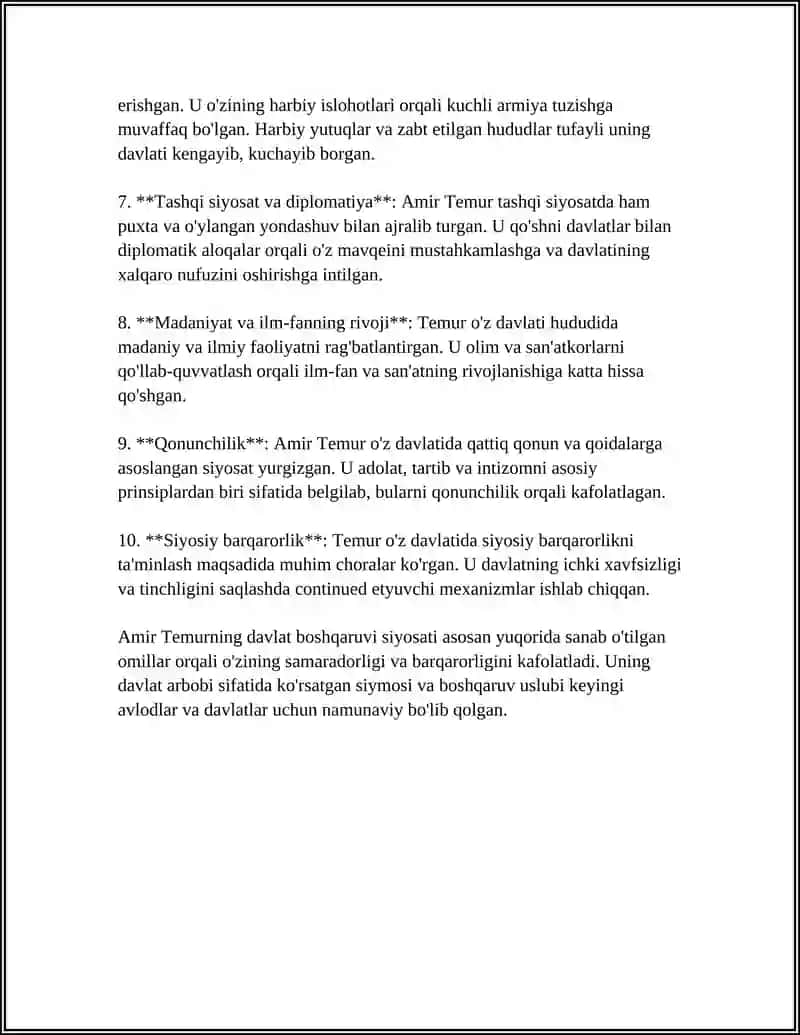 AMIR TEMUR BUYUK DAVLAT ARBOBI 4