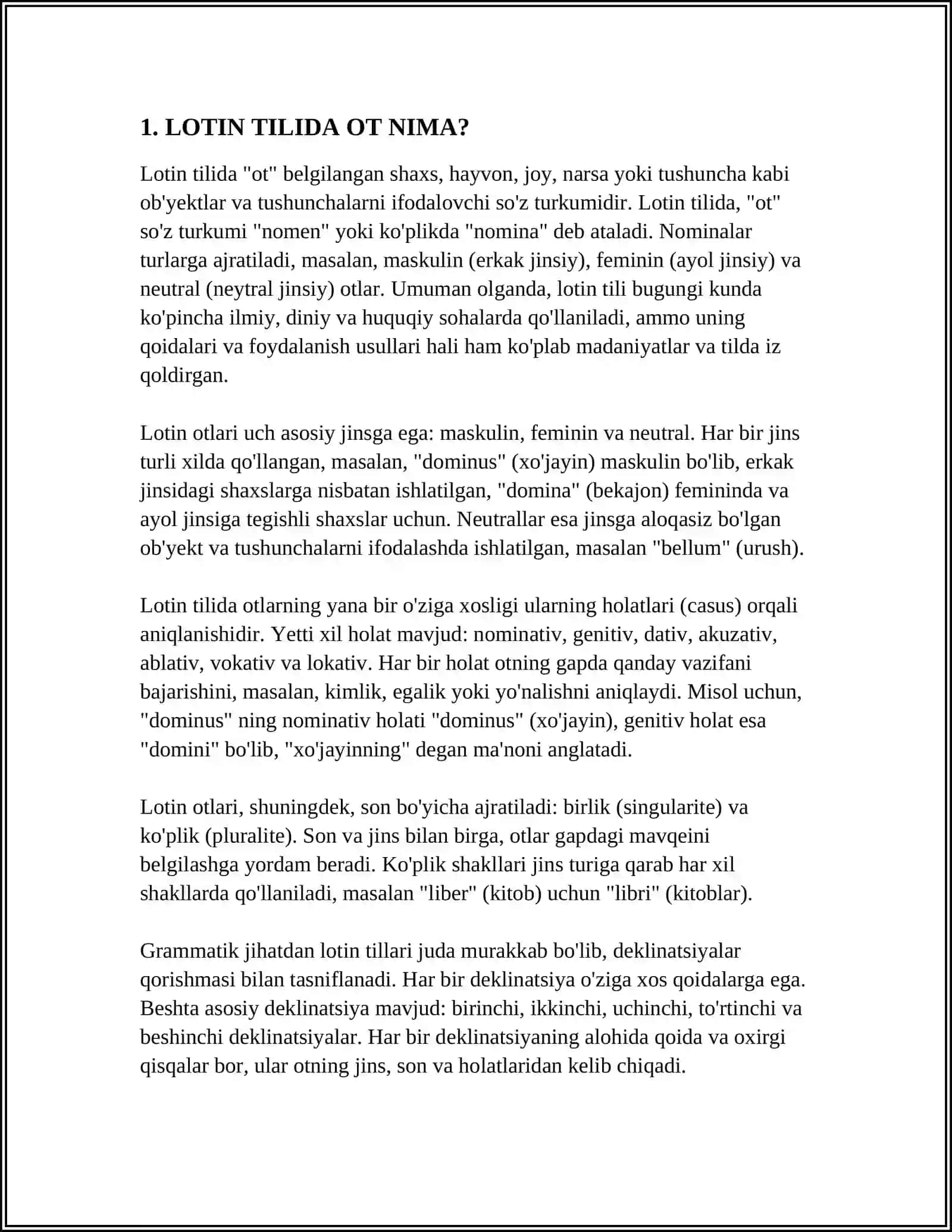 LOTIN TILIDA OT. OTNING BIRINCHI GURUHDA TURLANISHI 4
