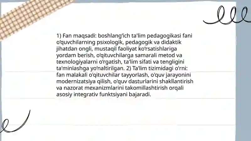 Boshlanģich ta'lim pedagogika faning predmeti,maqsadi,vazifasi ilmiy tadqiqot metodlari 4