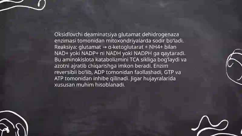 Aminokislotalar almashinuvining umumi yo'llari 4