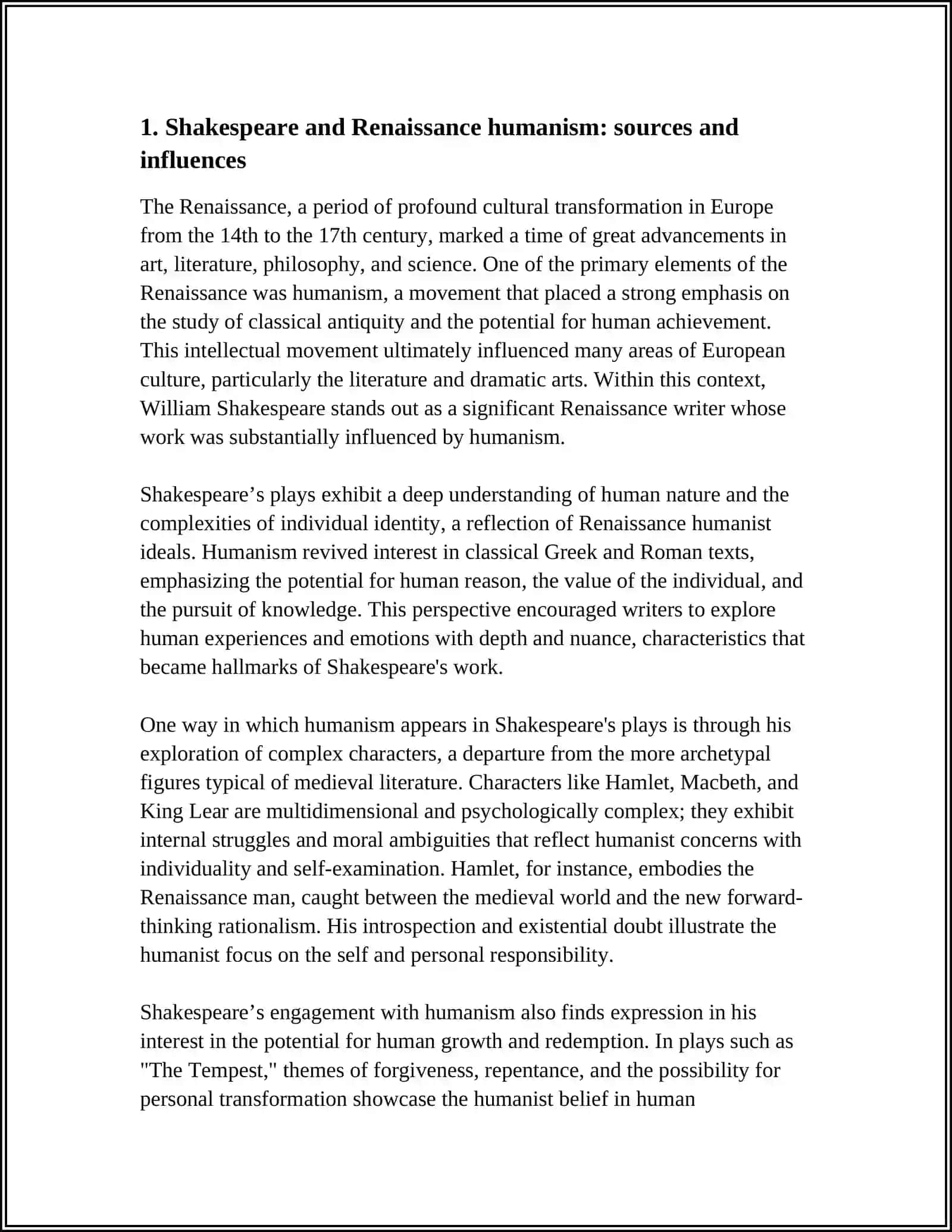 SHAKESPEARE AS A RENAISSANCE WRITER 4