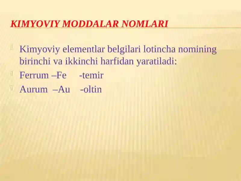 Kimyoviy moddalar va kislotalar nomlanishi 4