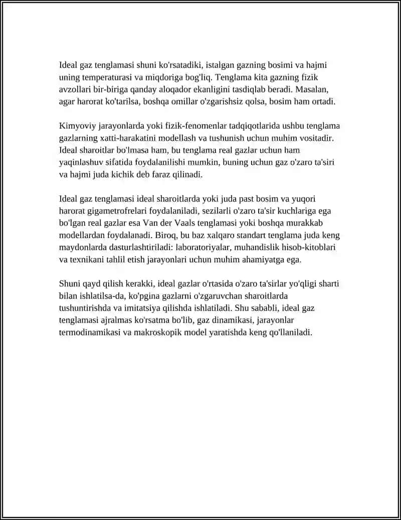 IDEAL GAZNING HOLAT TENGLAMALARI 4