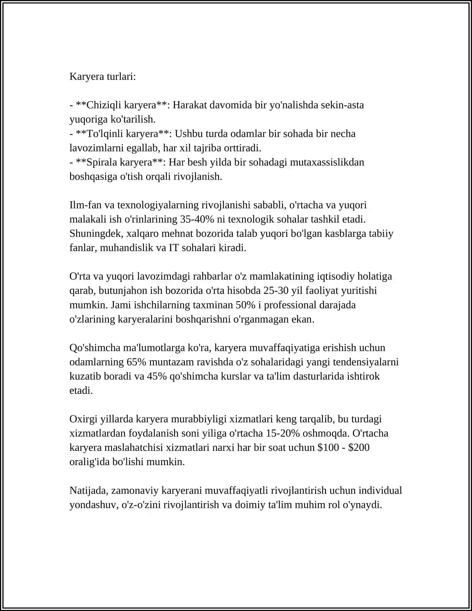 KARIYES HAQIDA TUSHUNCHA 4