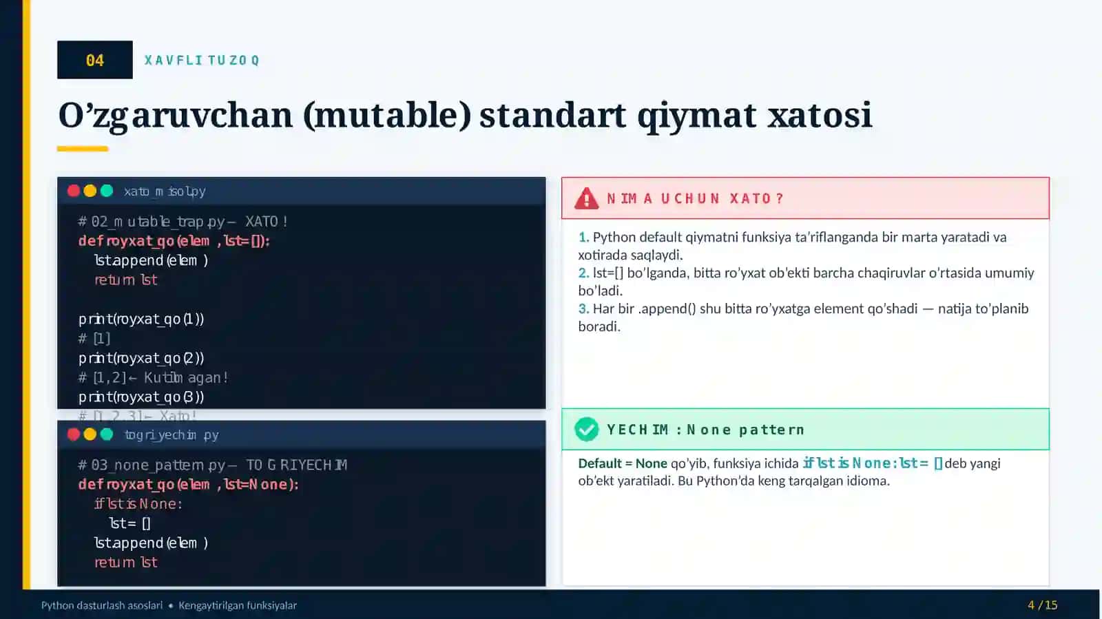 Kengaytirilgan funksiyalar 4