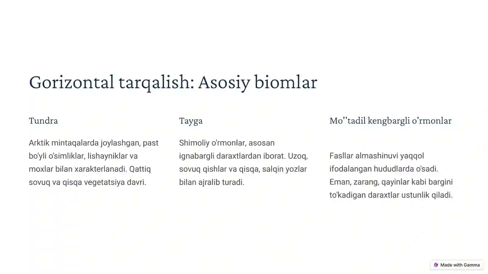 O'simliklar jamoasining geografik tarqalishi 4