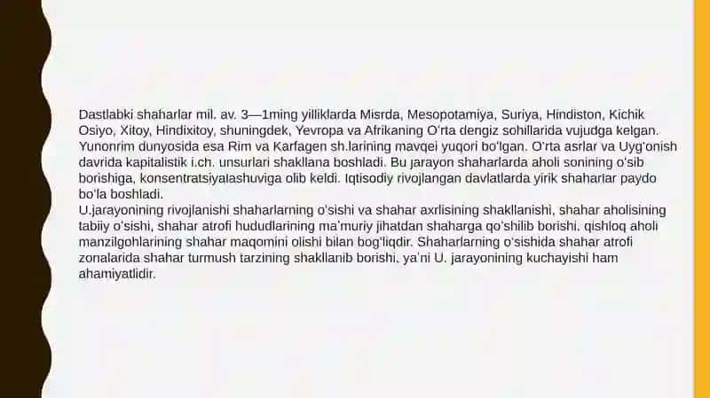 JAHON URBANIZATSIYASI VA UNING MINTAQAVIY XUSUSIYATLARI 4