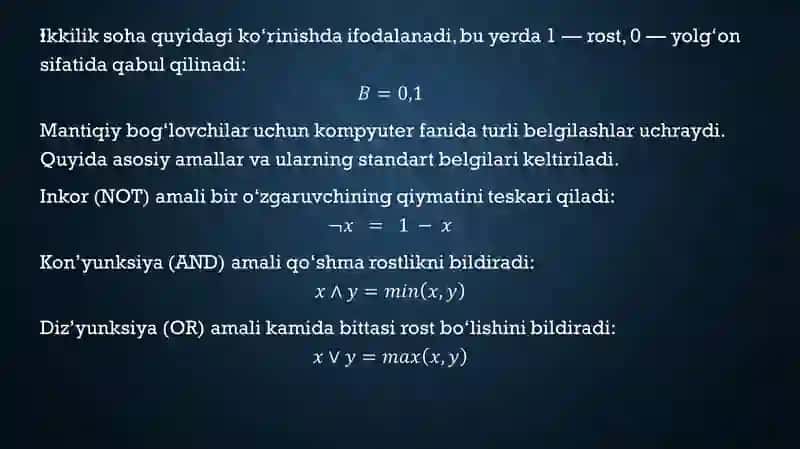 SHAXSIY KOMPYUTERNING AKBORIY-MANTIQIY ASOSLARI 4