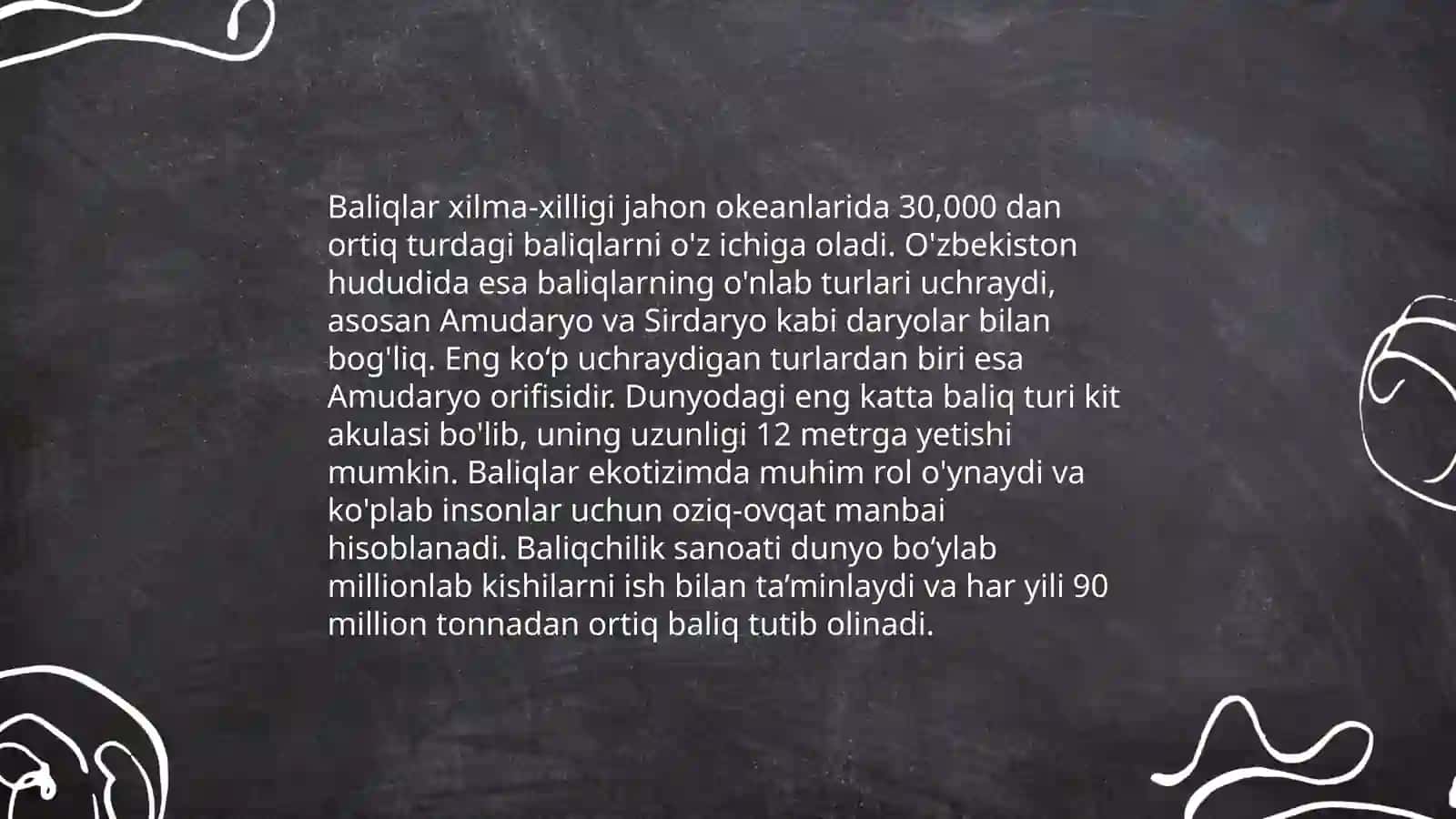 Baliqlar katta sinfi - Pisces, baliqlarning sistematikasi 4