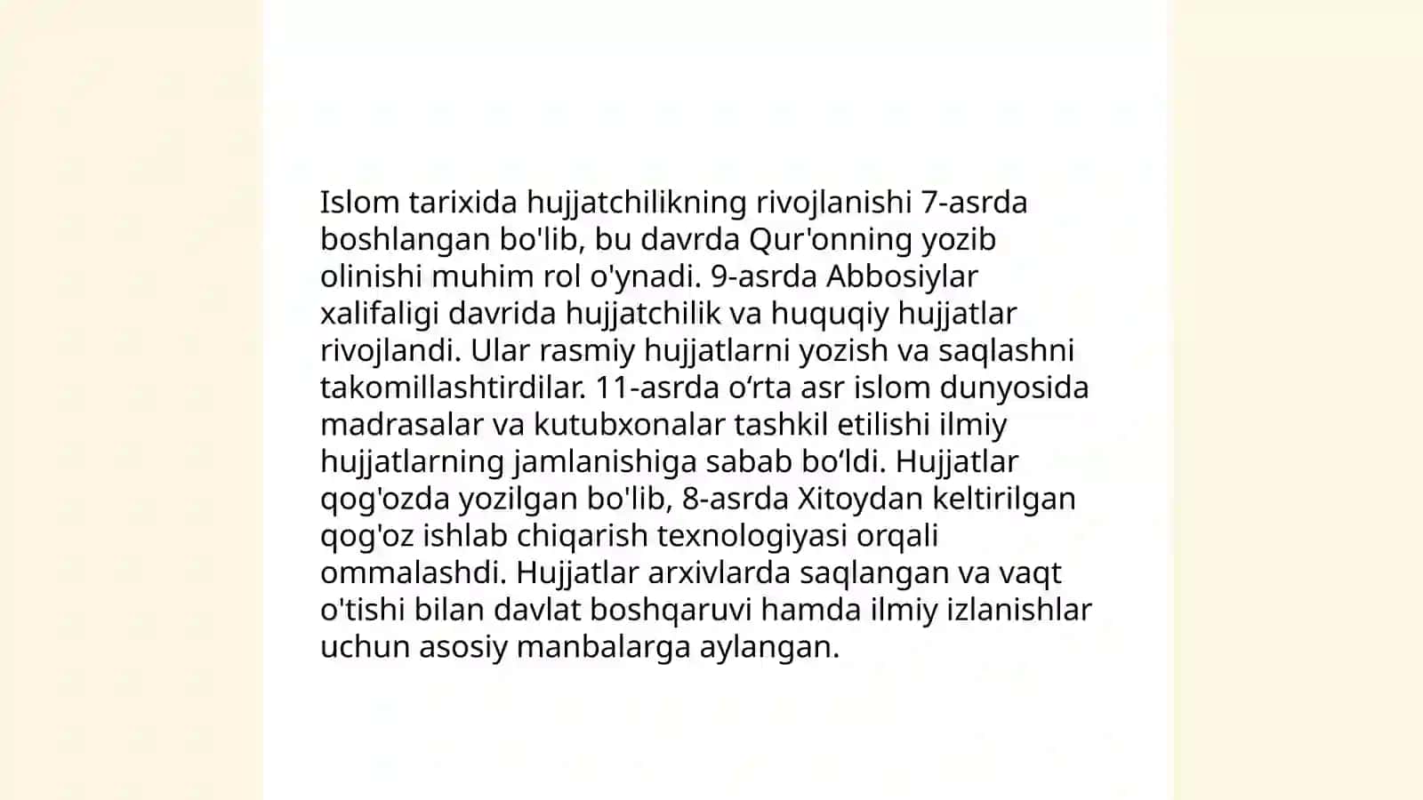 Hujjatchilik tarixi va rivojlanish 4