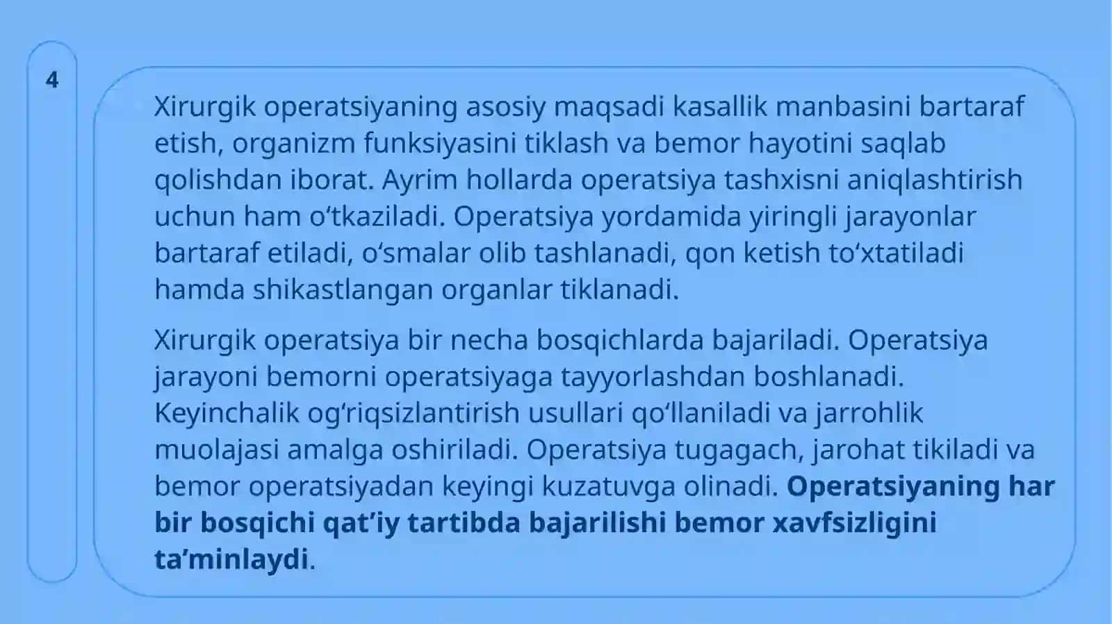 Xirurgik operatsiya tushunchasi 4