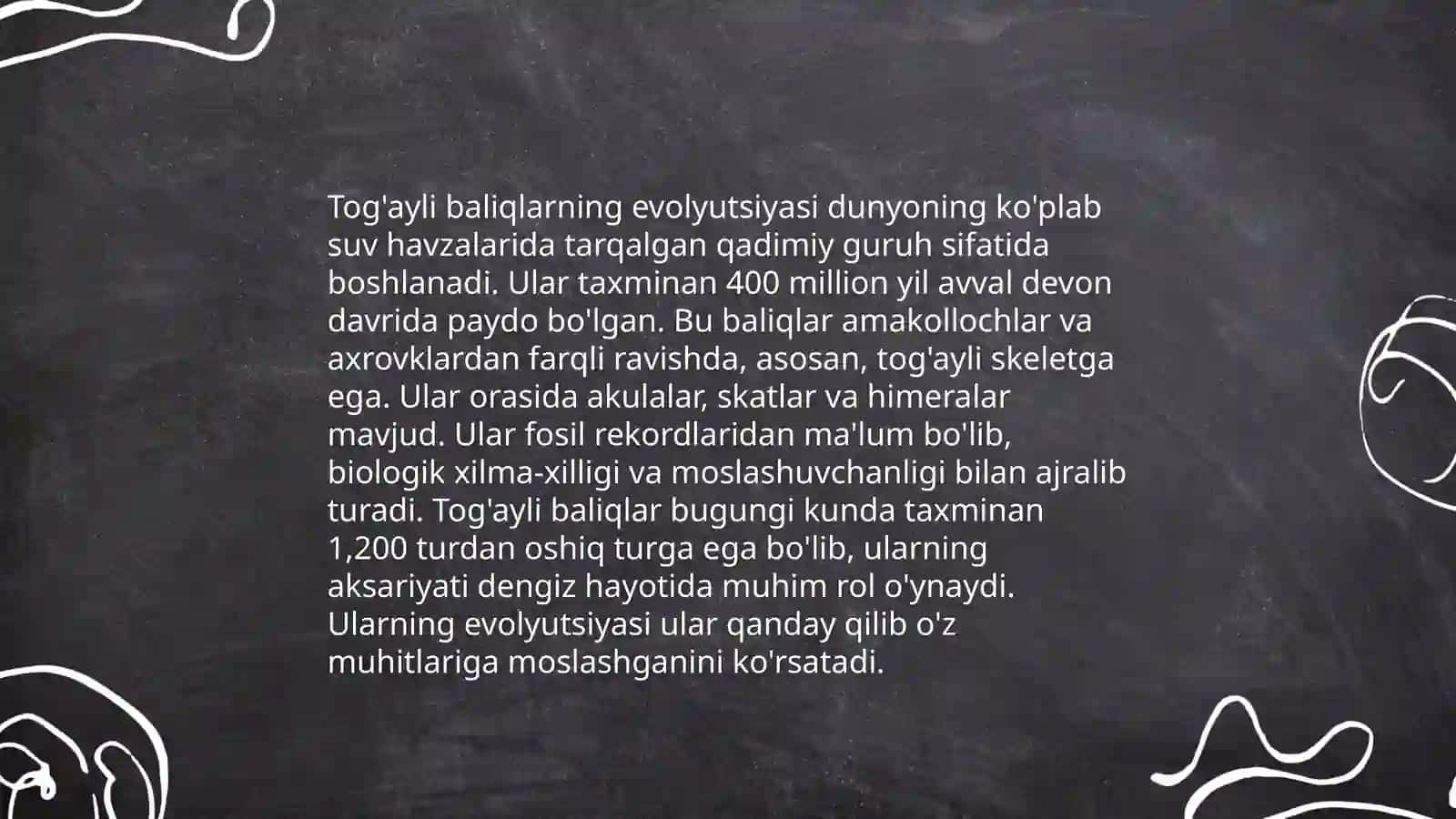 Tog'ayli baliqlar (Osteichithes) sinfi 4