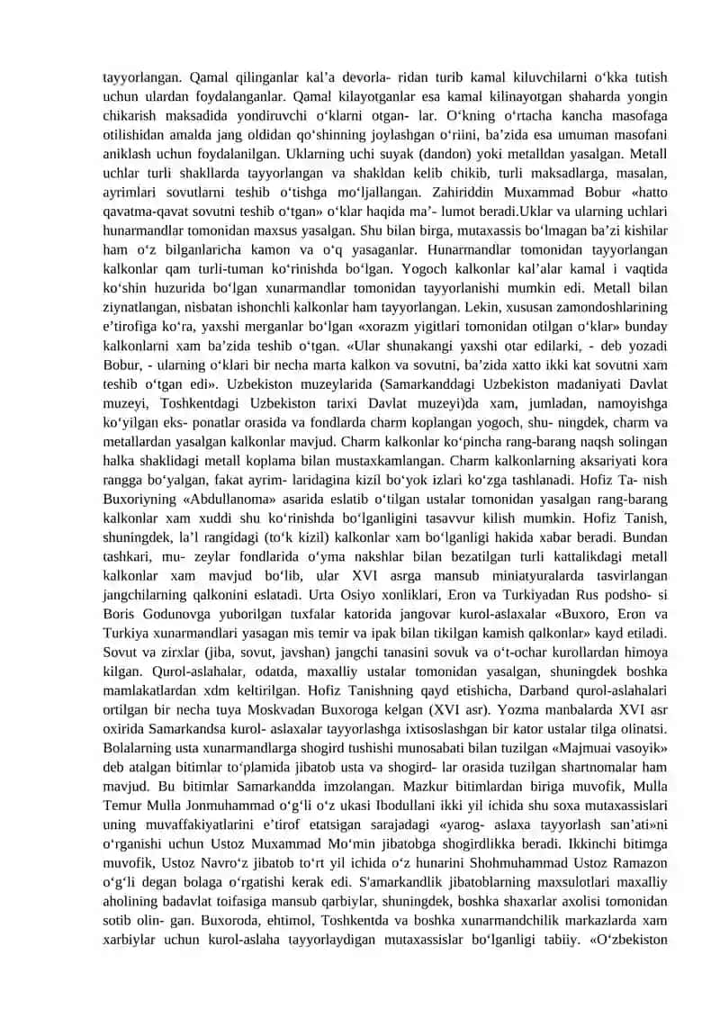 Buxoro, Xiva va Qo‘qon xonliklar harbiy ishlar 4