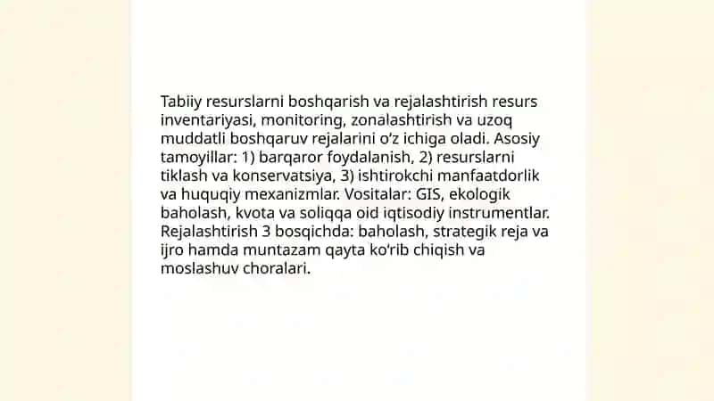 Tabiatdan unumli foydalanish 4