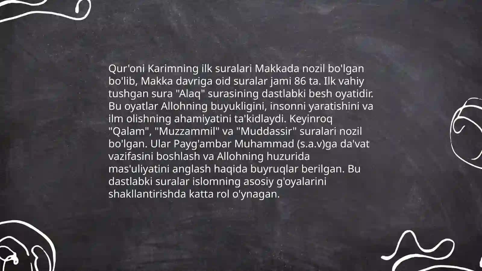 Islom dini.Quron kitobining paydo boʻlishi 4
