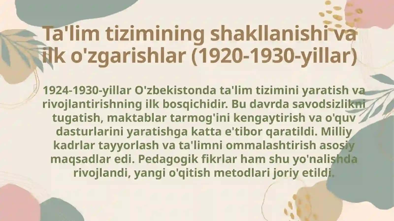 O'zbekistonda ta'lim tizimi va pedagogik fikrlar 4