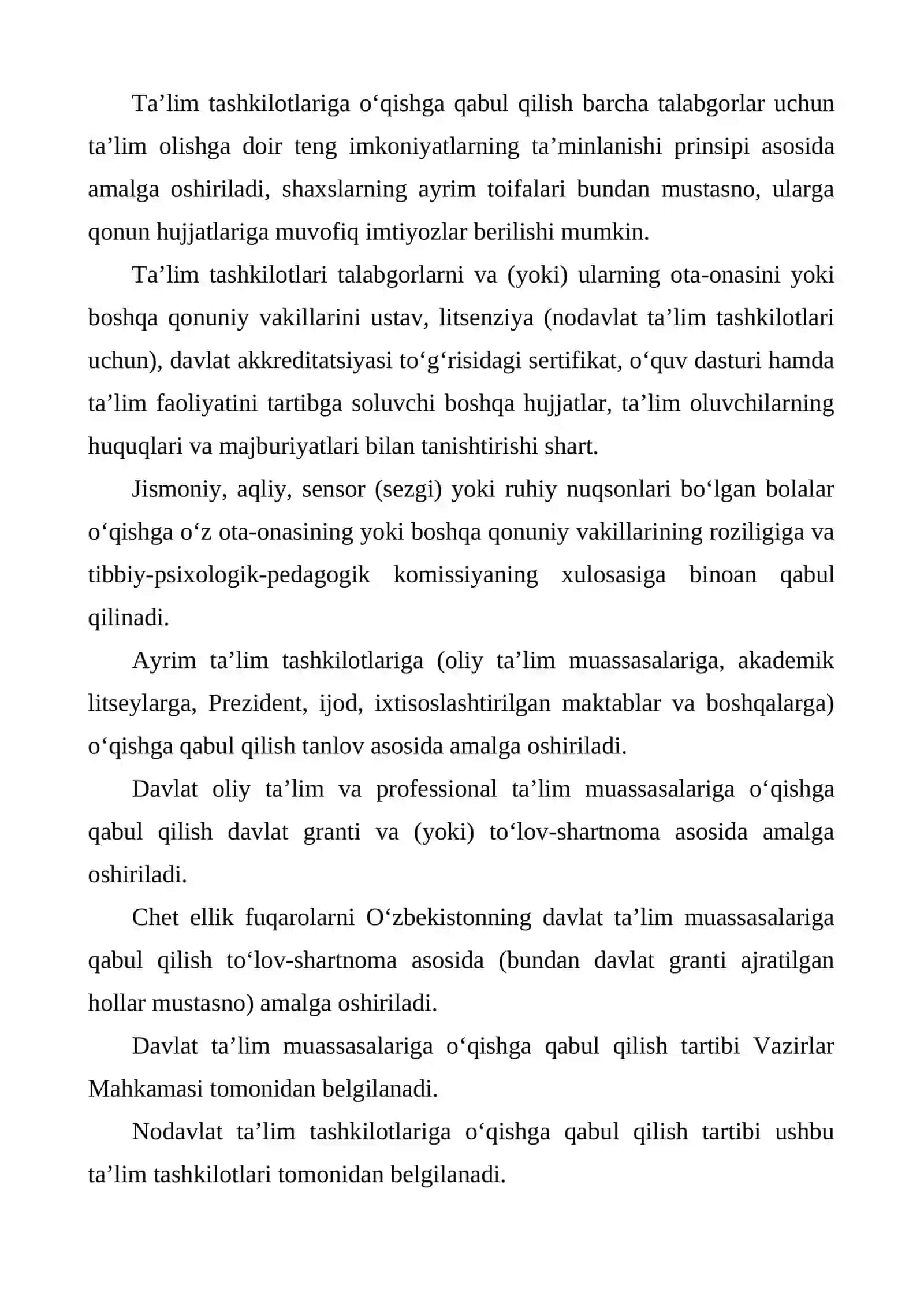 Ta’lim to‘g‘risida”gi Qonunning mazmun-mohiyati 4