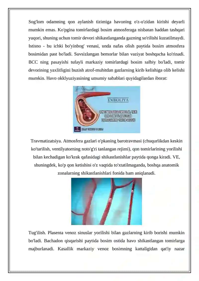 Havo va gaz emboliyasi 4