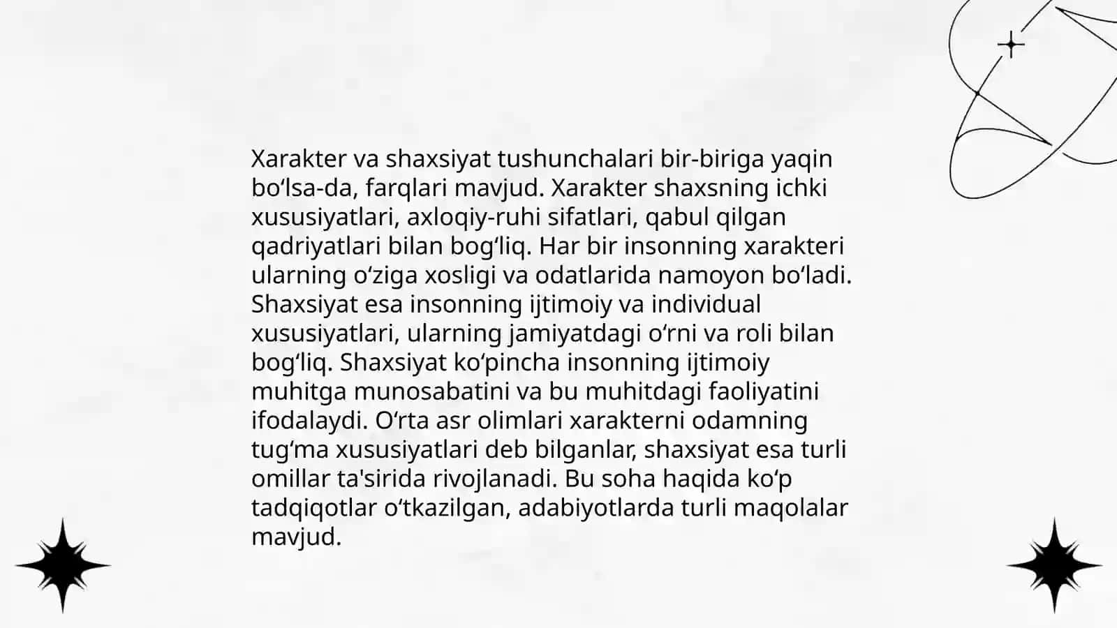 Xarakter haqida tushuncha 4