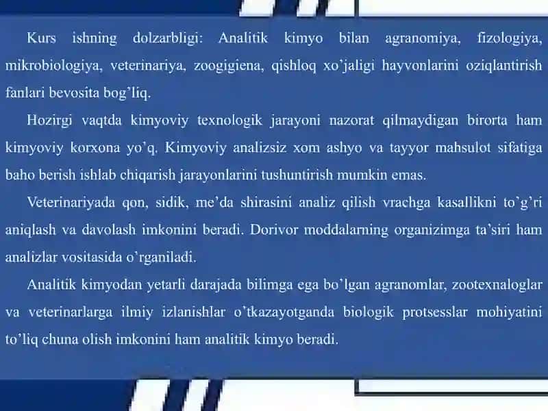 Analitik kimyo fanidan tayyorlagan kurs 4