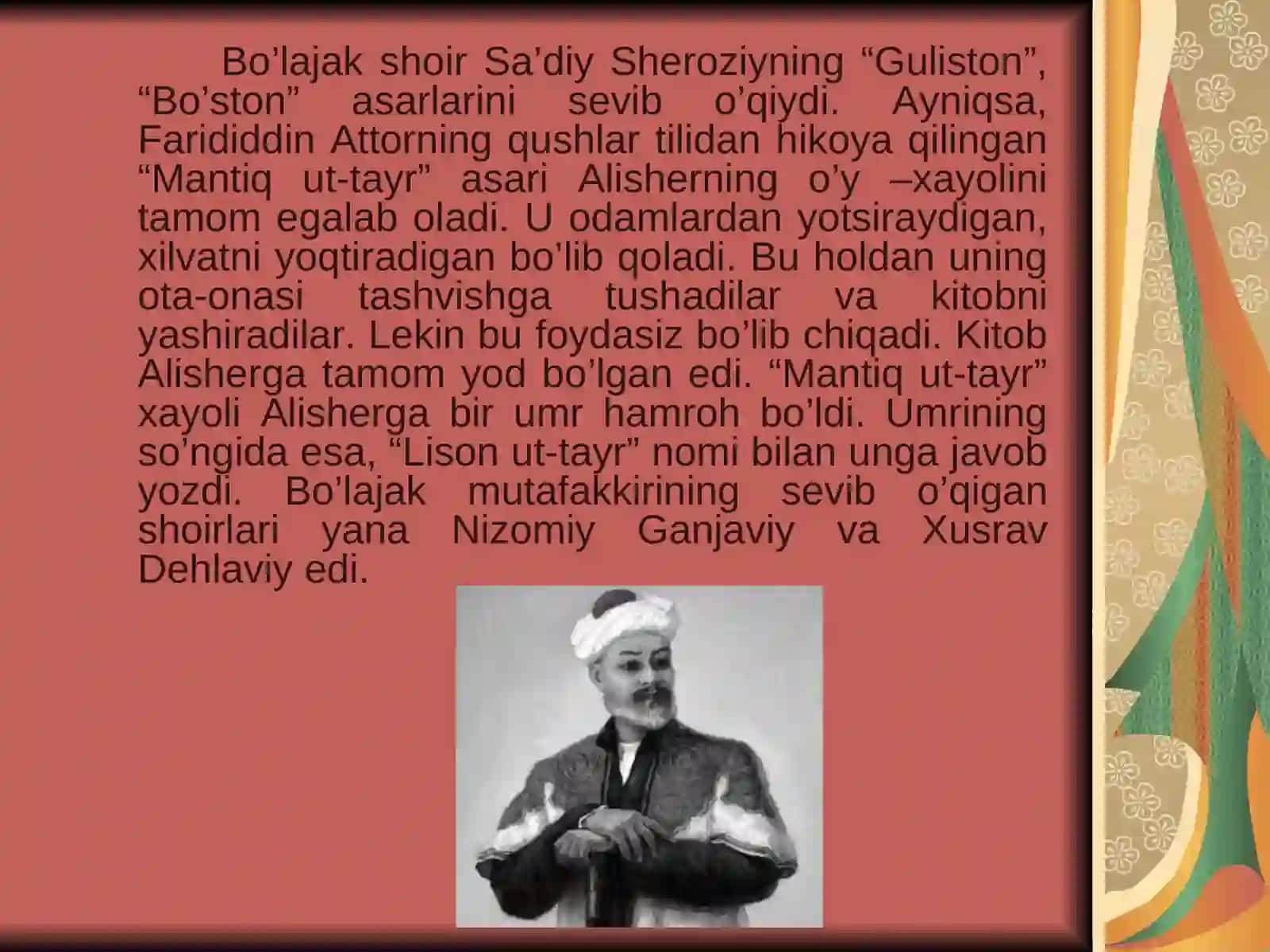 ALISHER NAVOIY SO’ZMULKINING SULTONI 4