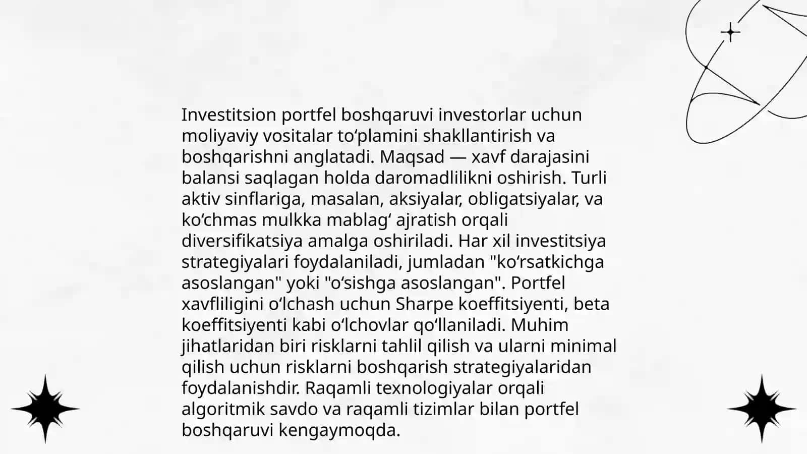 Moliyaviy investitsiya va investitsion siyosat 4