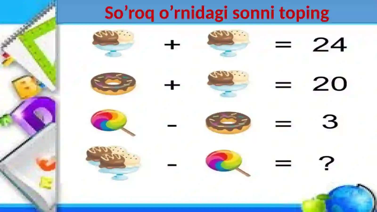 Matematik boshqotirmalar 4