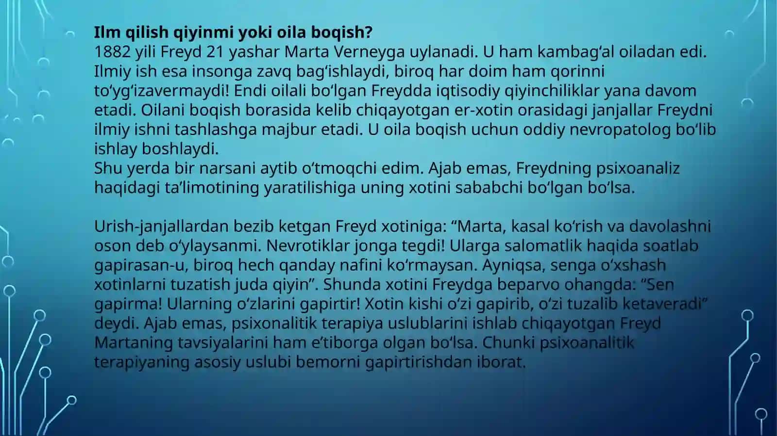Psixoanaliz maktabi va uning asosiy g’oyasi 4