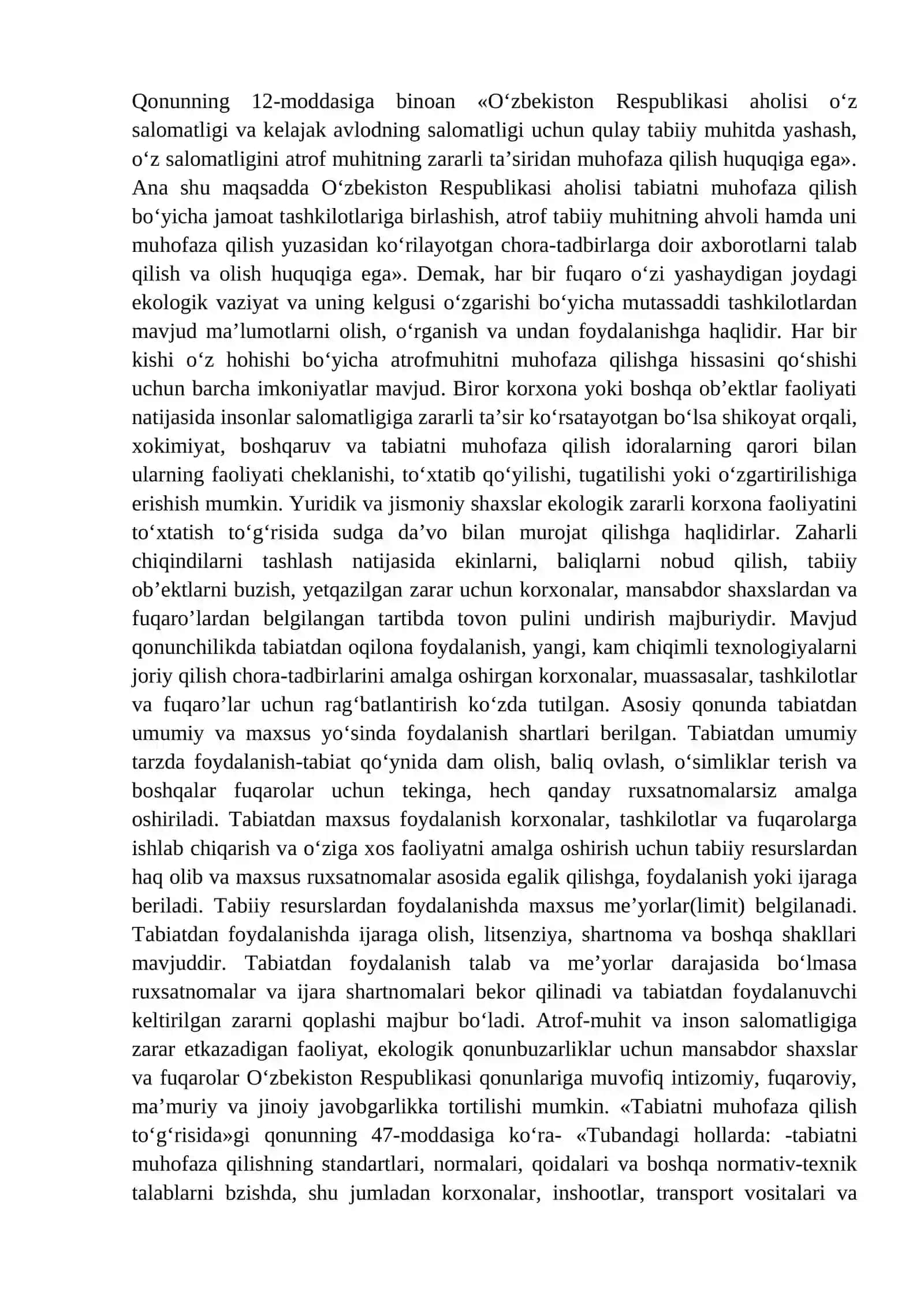 EKOLOGIYANING ASOSIY QONUNLARI 4