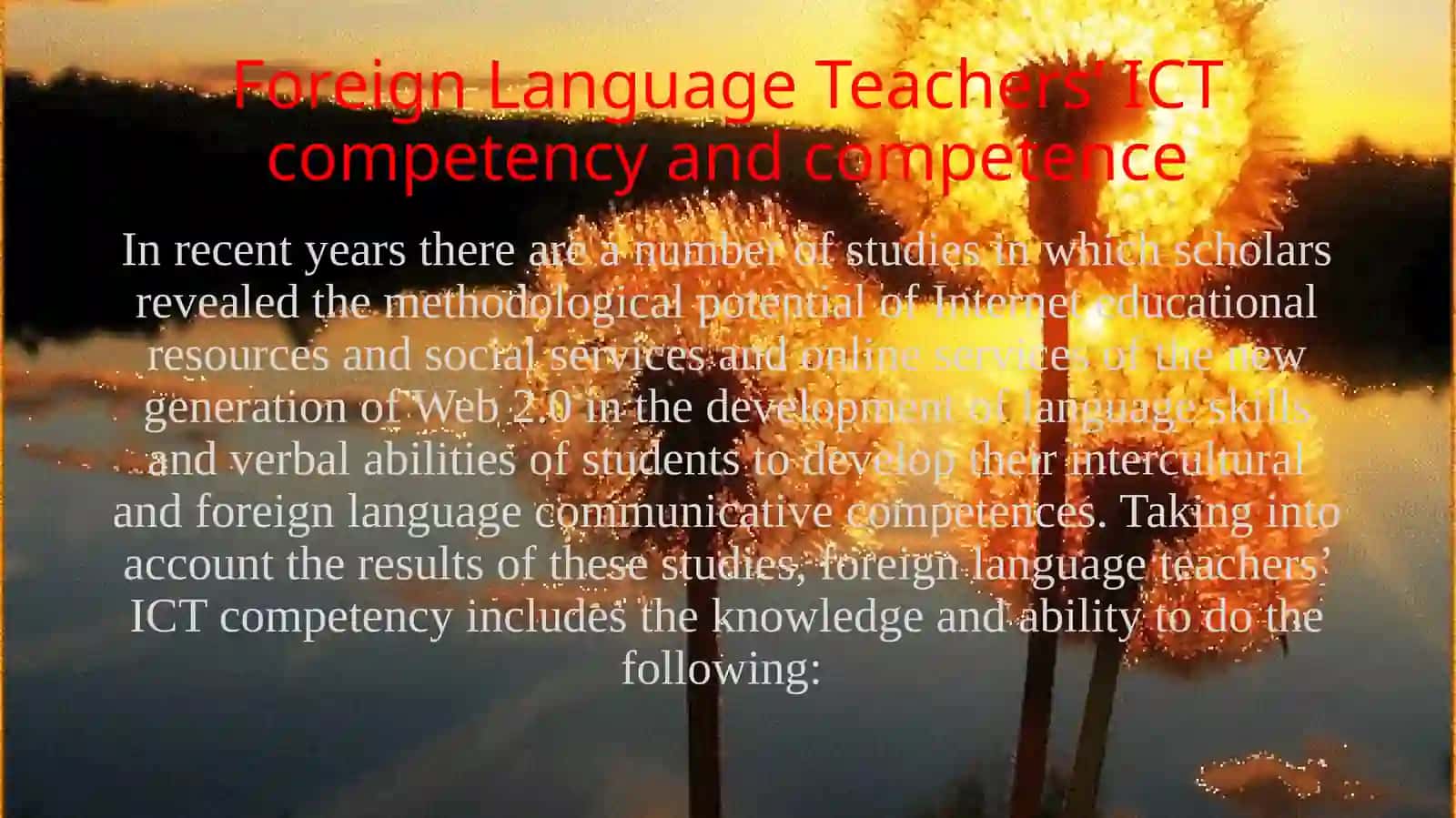 Competence in teaching foreign languages 4