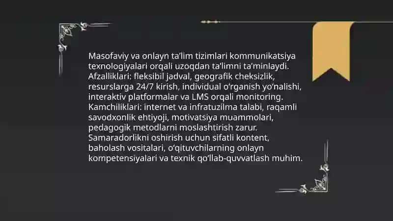An'anaviy ta'lim shakllari 4