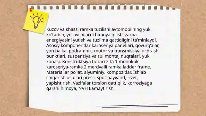 Avtomobillarning umumiy tuzilishi 4