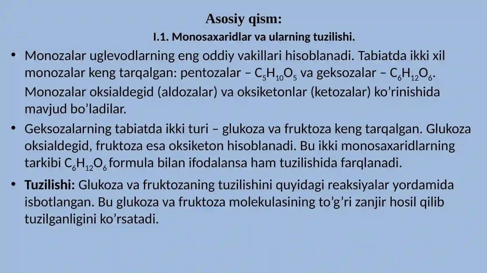 MONOSAXARIDLAR STEREIZOMERIYASI VA KONFORMATSIYASI 4