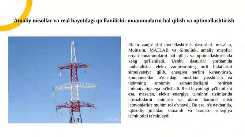 Elektr zanjirlarini modellashtirish dasturlari (multism, matlab, simulink va boshqalar) 4