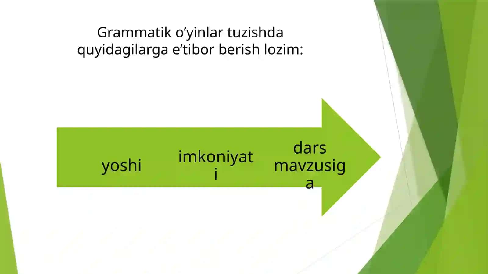 Sinfdan tashqari ishlarda grammatik o’yinlarning ahamiyati 4