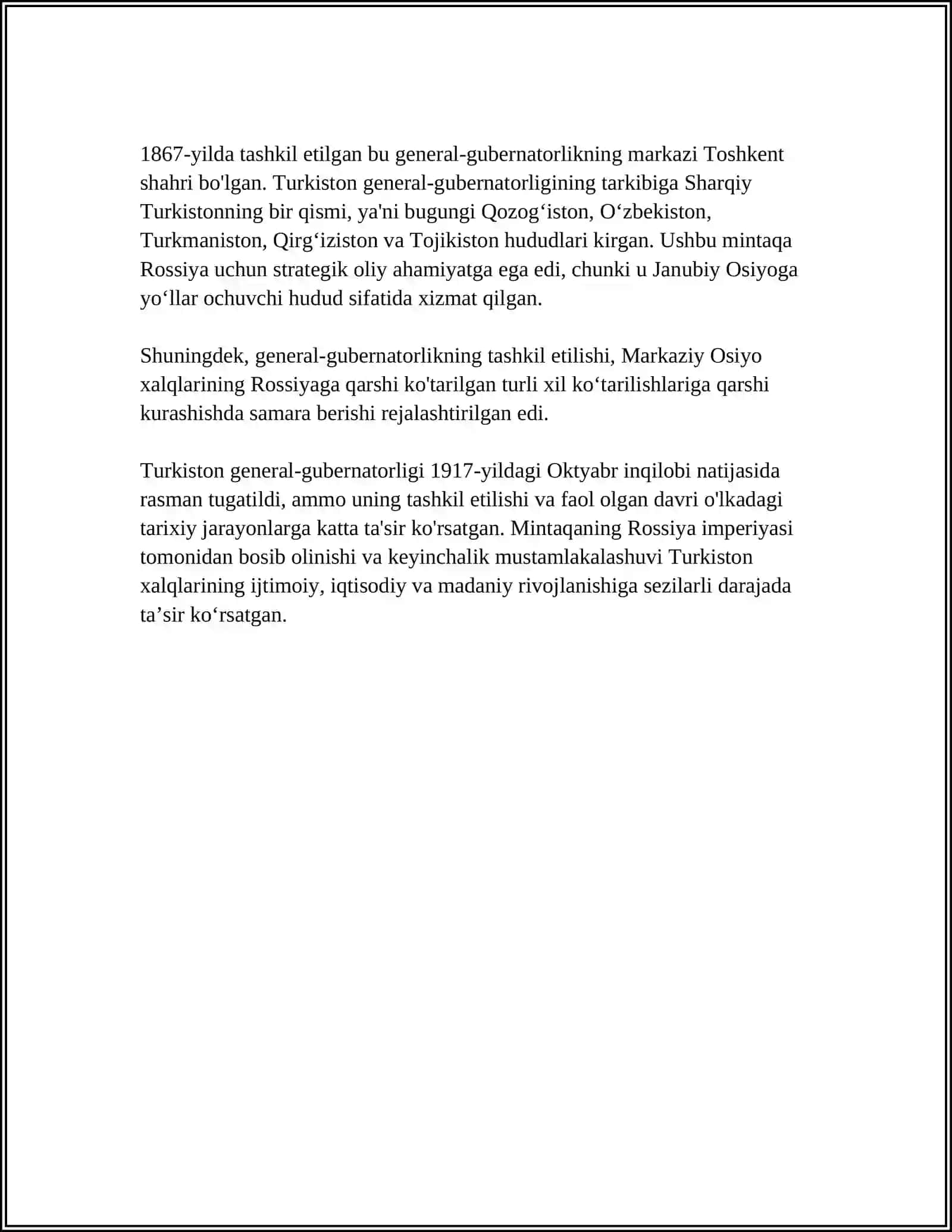 TURKISTON GENERAL GUBERNATORLIGINING TASHKIL ETILISHI 4
