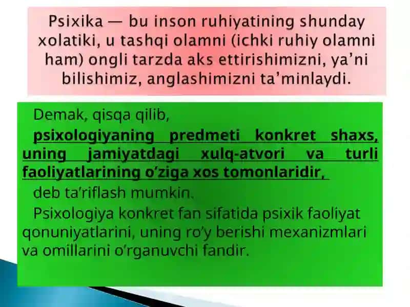 UMUMIY PSIXOLOGIYAGAFANINING PREDMETI 4
