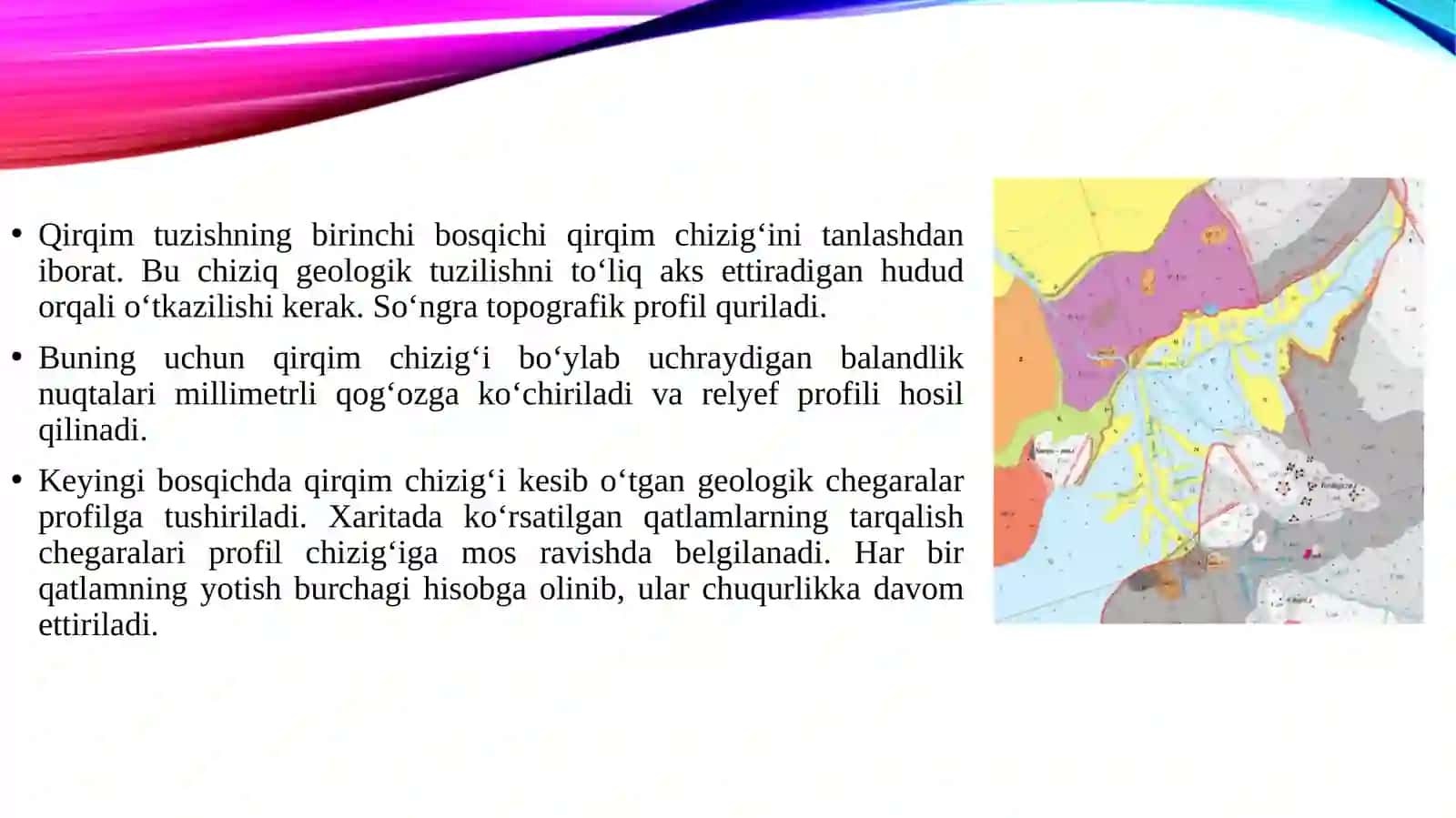 Geologik xaritalar qirqimini tuzish 4